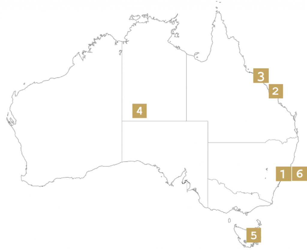 Colours of Australia Map