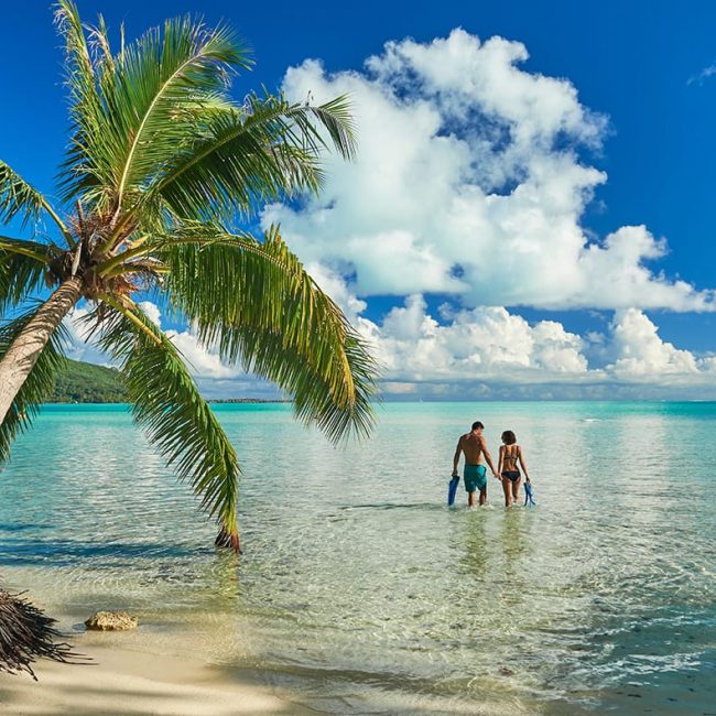 Couple on Beach Bora Bora