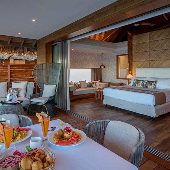 Intercontinental Tahiti Overwater Bungalow Breakfast